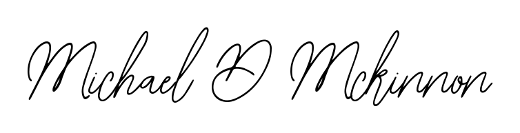 Personalize your online presence with Michael D Mckinnon signature rendered in elegant Bearetta-2O07w font. Great for website footers and blogs. Michael D Mckinnon signature style 12 images and pictures png