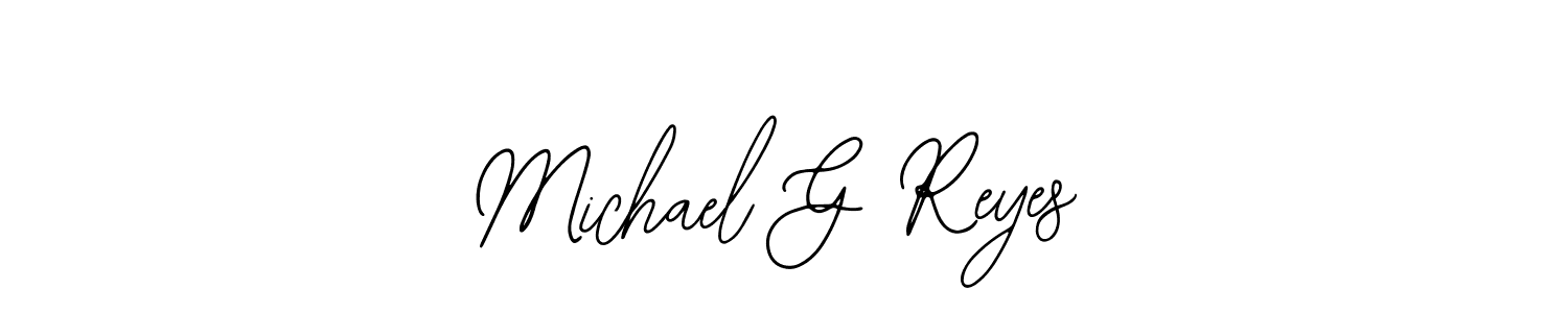 Create a beautiful signature design for name Michael G Reyes. With this signature (Bearetta-2O07w) fonts, you can make a handwritten signature for free. Michael G Reyes signature style 12 images and pictures png