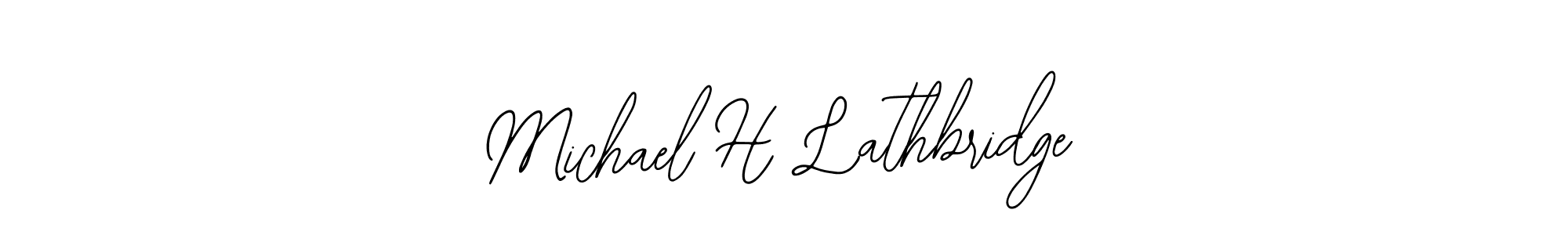 Use a signature maker to create a handwritten signature online. With this signature software, you can design (Bearetta-2O07w) your own signature for name Michael H Lathbridge. Michael H Lathbridge signature style 12 images and pictures png