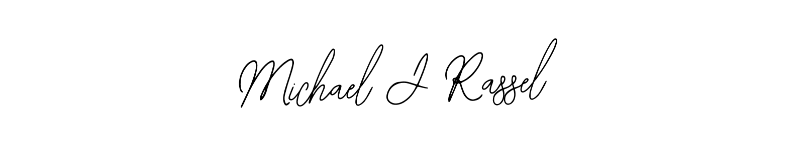 The best way (Bearetta-2O07w) to make a short signature is to pick only two or three words in your name. The name Michael J Rassel include a total of six letters. For converting this name. Michael J Rassel signature style 12 images and pictures png