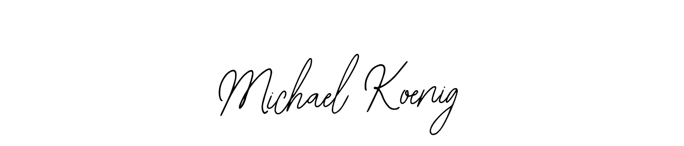 How to make Michael Koenig name signature. Use Bearetta-2O07w style for creating short signs online. This is the latest handwritten sign. Michael Koenig signature style 12 images and pictures png