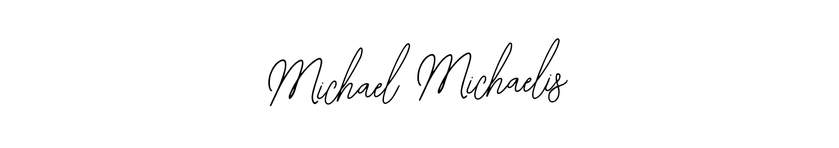 How to make Michael Michaelis name signature. Use Bearetta-2O07w style for creating short signs online. This is the latest handwritten sign. Michael Michaelis signature style 12 images and pictures png
