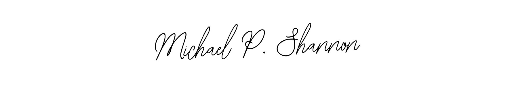 How to make Michael P. Shannon name signature. Use Bearetta-2O07w style for creating short signs online. This is the latest handwritten sign. Michael P. Shannon signature style 12 images and pictures png