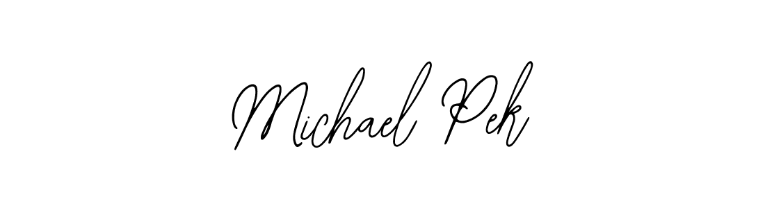 if you are searching for the best signature style for your name Michael Pek. so please give up your signature search. here we have designed multiple signature styles  using Bearetta-2O07w. Michael Pek signature style 12 images and pictures png