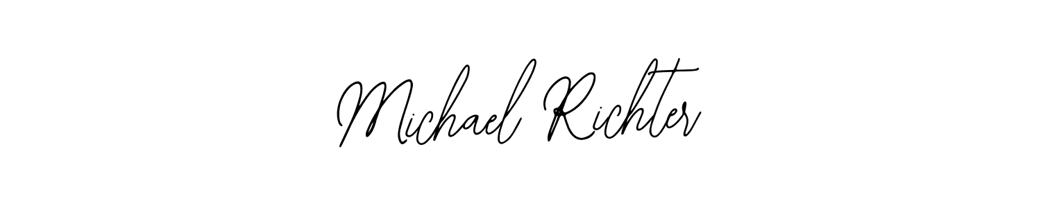 You should practise on your own different ways (Bearetta-2O07w) to write your name (Michael Richter) in signature. don't let someone else do it for you. Michael Richter signature style 12 images and pictures png