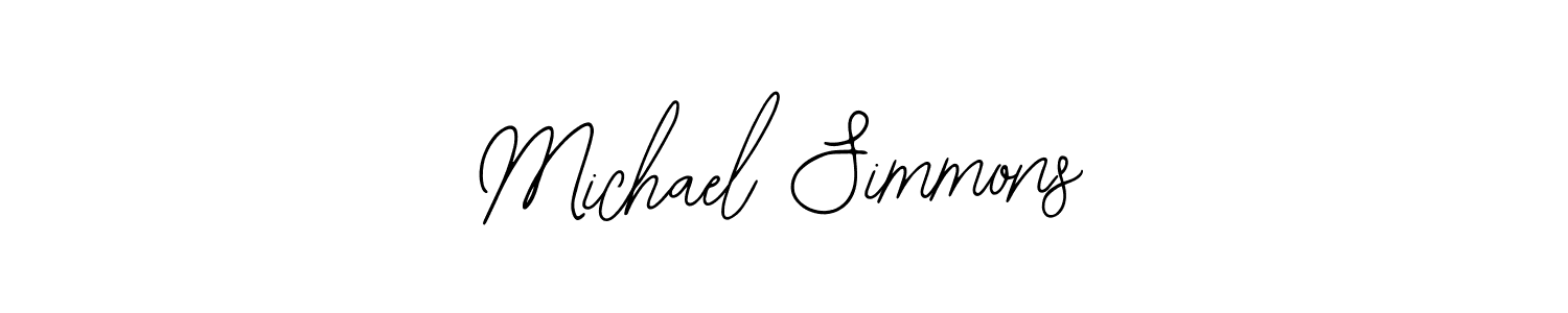 Use a signature maker to create a handwritten signature online. With this signature software, you can design (Bearetta-2O07w) your own signature for name Michael Simmons. Michael Simmons signature style 12 images and pictures png