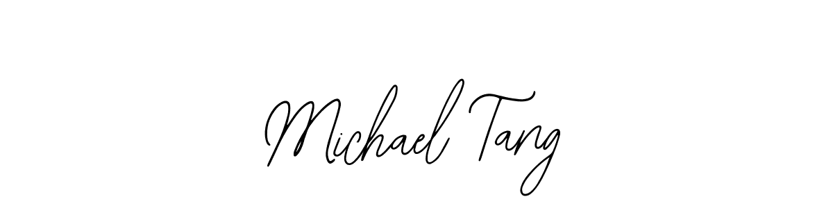 You should practise on your own different ways (Bearetta-2O07w) to write your name (Michael Tang) in signature. don't let someone else do it for you. Michael Tang signature style 12 images and pictures png