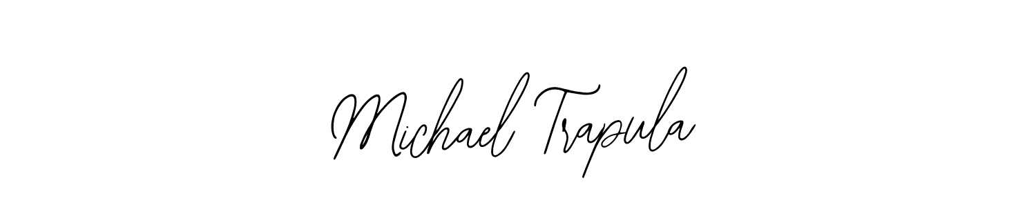 How to make Michael Trapula name signature. Use Bearetta-2O07w style for creating short signs online. This is the latest handwritten sign. Michael Trapula signature style 12 images and pictures png