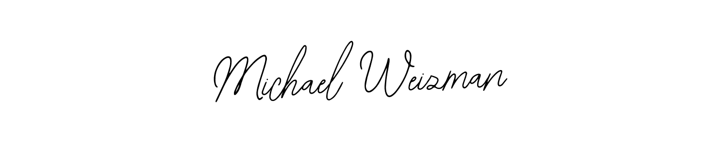 How to make Michael Weizman name signature. Use Bearetta-2O07w style for creating short signs online. This is the latest handwritten sign. Michael Weizman signature style 12 images and pictures png
