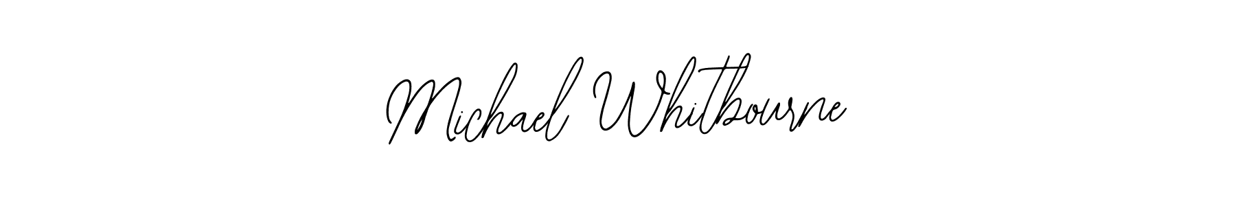 How to make Michael Whitbourne name signature. Use Bearetta-2O07w style for creating short signs online. This is the latest handwritten sign. Michael Whitbourne signature style 12 images and pictures png
