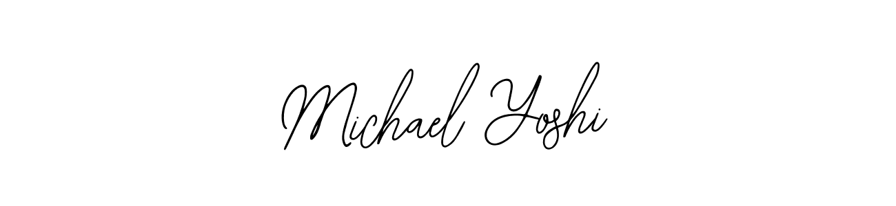 Use a signature maker to create a handwritten signature online. With this signature software, you can design (Bearetta-2O07w) your own signature for name Michael Yoshi. Michael Yoshi signature style 12 images and pictures png