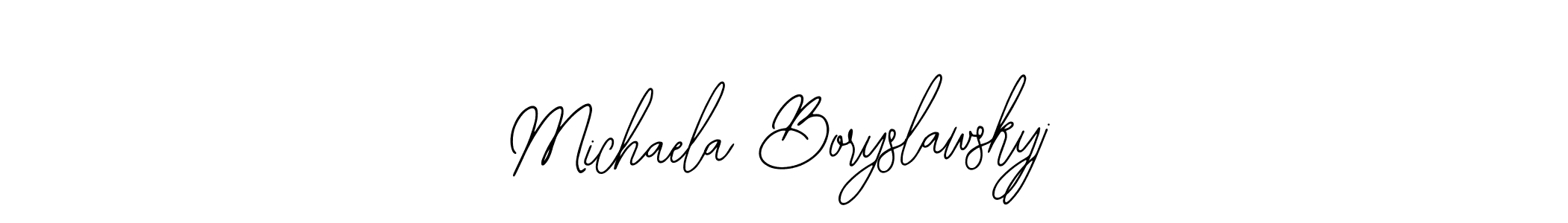 It looks lik you need a new signature style for name Michaela Boryslawskyj. Design unique handwritten (Bearetta-2O07w) signature with our free signature maker in just a few clicks. Michaela Boryslawskyj signature style 12 images and pictures png