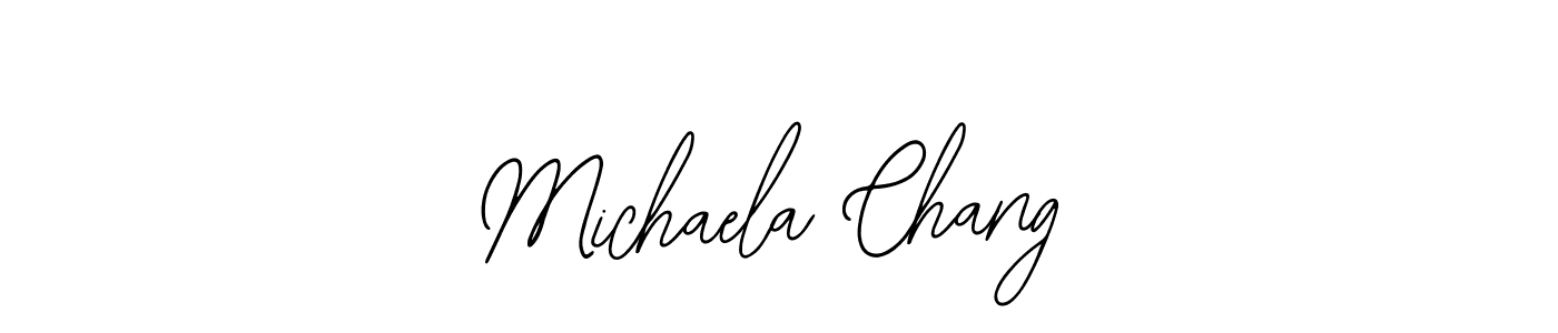 Similarly Bearetta-2O07w is the best handwritten signature design. Signature creator online .You can use it as an online autograph creator for name Michaela Chang. Michaela Chang signature style 12 images and pictures png