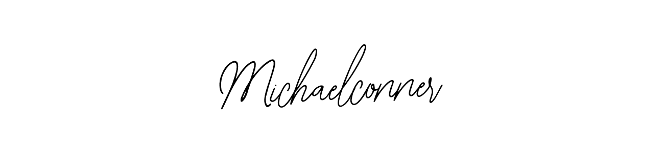 How to make Michaelconner name signature. Use Bearetta-2O07w style for creating short signs online. This is the latest handwritten sign. Michaelconner signature style 12 images and pictures png