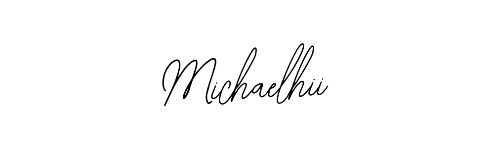Use a signature maker to create a handwritten signature online. With this signature software, you can design (Bearetta-2O07w) your own signature for name Michaelhii. Michaelhii signature style 12 images and pictures png