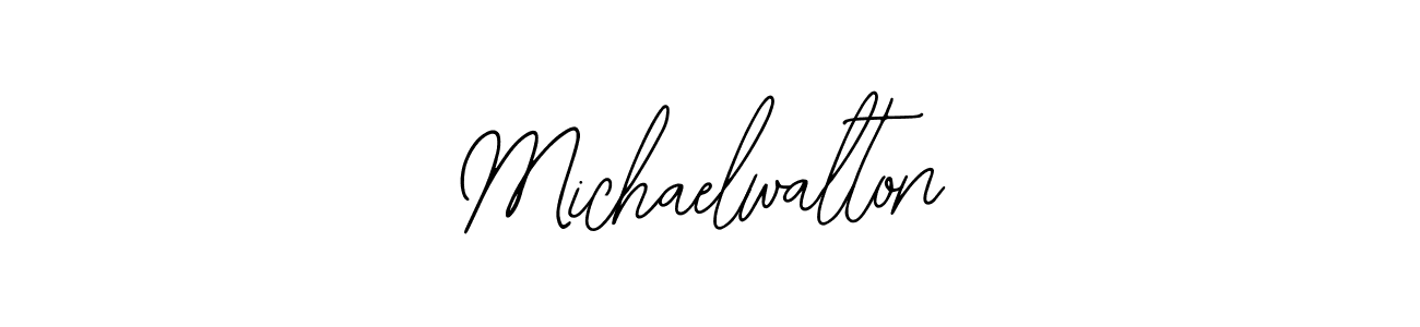 How to make Michaelwalton name signature. Use Bearetta-2O07w style for creating short signs online. This is the latest handwritten sign. Michaelwalton signature style 12 images and pictures png