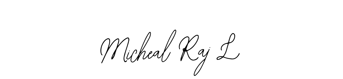 Similarly Bearetta-2O07w is the best handwritten signature design. Signature creator online .You can use it as an online autograph creator for name Micheal Raj L. Micheal Raj L signature style 12 images and pictures png