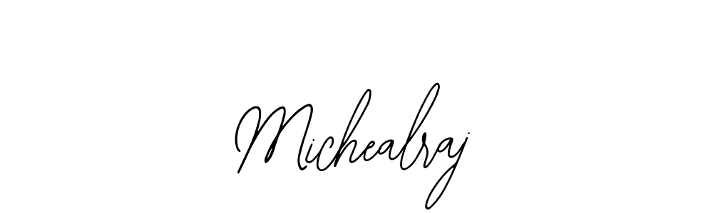 You should practise on your own different ways (Bearetta-2O07w) to write your name (Michealraj) in signature. don't let someone else do it for you. Michealraj signature style 12 images and pictures png