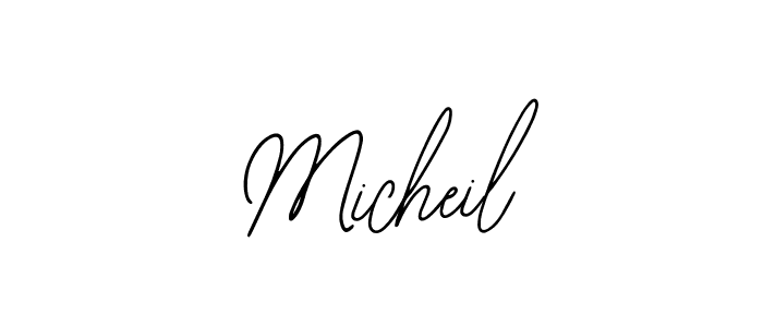 Bearetta-2O07w is a professional signature style that is perfect for those who want to add a touch of class to their signature. It is also a great choice for those who want to make their signature more unique. Get Micheil name to fancy signature for free. Micheil signature style 12 images and pictures png