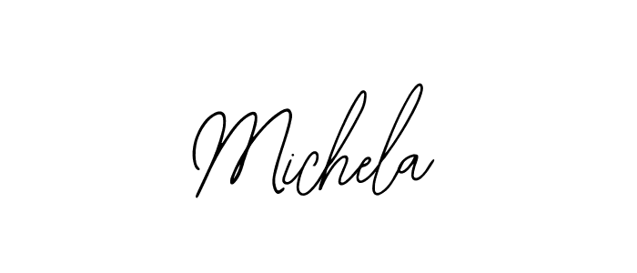 Use a signature maker to create a handwritten signature online. With this signature software, you can design (Bearetta-2O07w) your own signature for name Michela. Michela signature style 12 images and pictures png