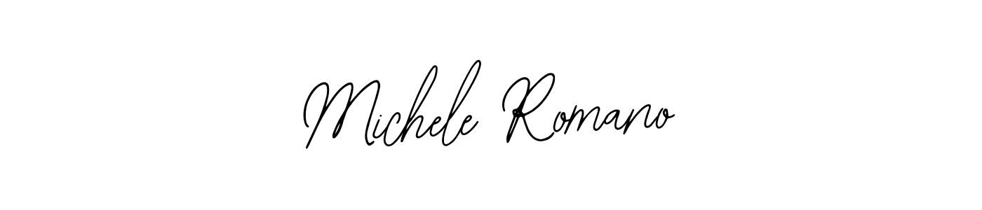 How to make Michele Romano name signature. Use Bearetta-2O07w style for creating short signs online. This is the latest handwritten sign. Michele Romano signature style 12 images and pictures png