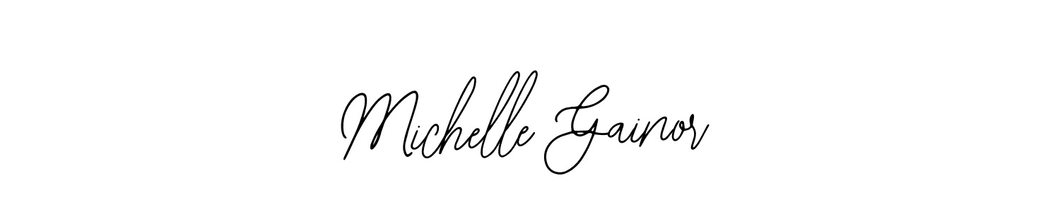 Design your own signature with our free online signature maker. With this signature software, you can create a handwritten (Bearetta-2O07w) signature for name Michelle Gainor. Michelle Gainor signature style 12 images and pictures png