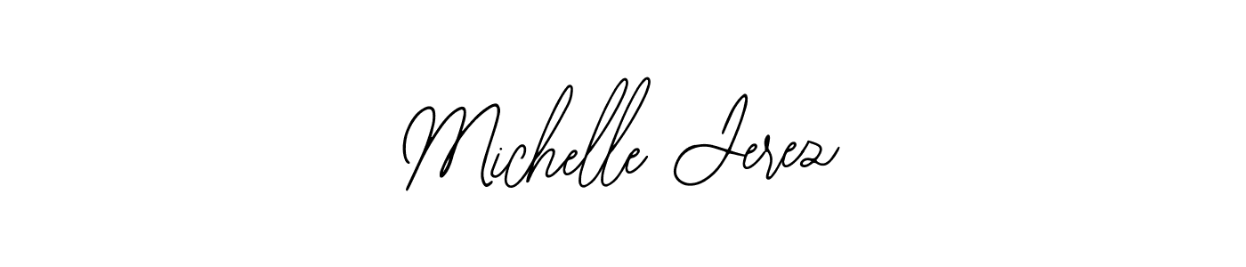 Use a signature maker to create a handwritten signature online. With this signature software, you can design (Bearetta-2O07w) your own signature for name Michelle Jerez. Michelle Jerez signature style 12 images and pictures png