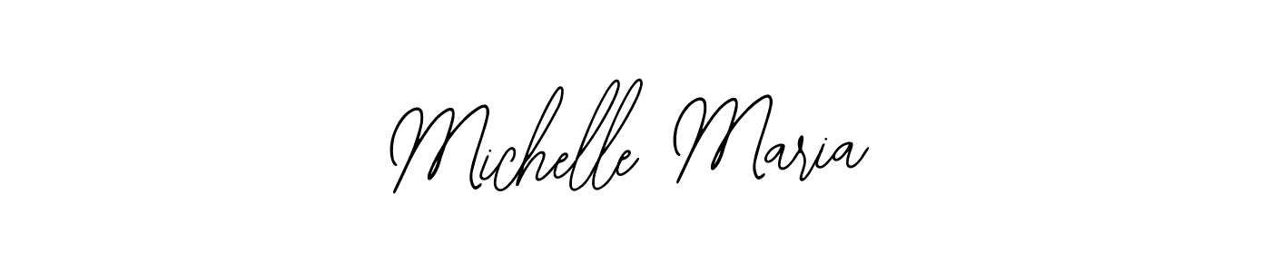 You should practise on your own different ways (Bearetta-2O07w) to write your name (Michelle Maria) in signature. don't let someone else do it for you. Michelle Maria signature style 12 images and pictures png