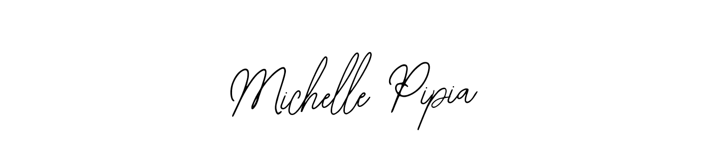 You should practise on your own different ways (Bearetta-2O07w) to write your name (Michelle Pipia) in signature. don't let someone else do it for you. Michelle Pipia signature style 12 images and pictures png