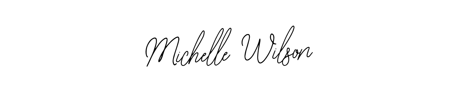 How to make Michelle Wilson name signature. Use Bearetta-2O07w style for creating short signs online. This is the latest handwritten sign. Michelle Wilson signature style 12 images and pictures png