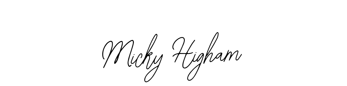 if you are searching for the best signature style for your name Micky Higham. so please give up your signature search. here we have designed multiple signature styles  using Bearetta-2O07w. Micky Higham signature style 12 images and pictures png