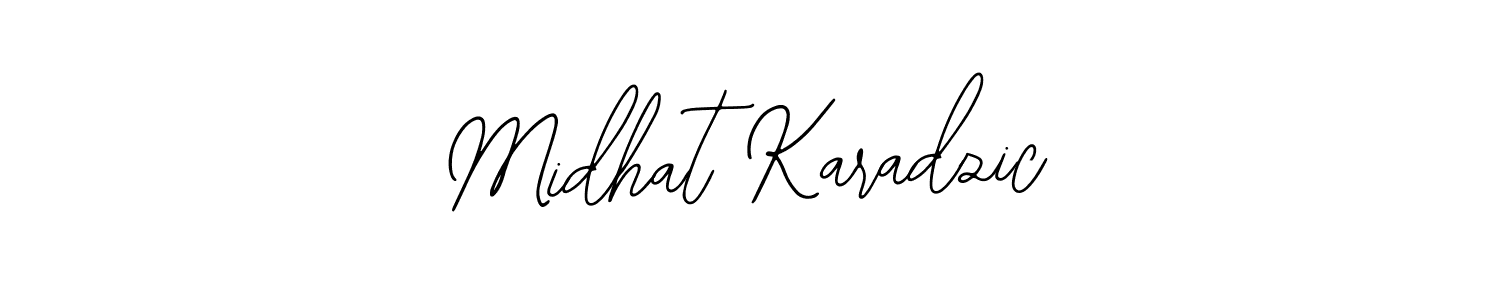 The best way (Bearetta-2O07w) to make a short signature is to pick only two or three words in your name. The name Midhat Karadzic include a total of six letters. For converting this name. Midhat Karadzic signature style 12 images and pictures png