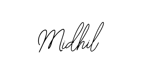 Also You can easily find your signature by using the search form. We will create Midhil name handwritten signature images for you free of cost using Bearetta-2O07w sign style. Midhil signature style 12 images and pictures png