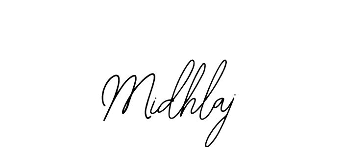 How to Draw Midhlaj signature style? Bearetta-2O07w is a latest design signature styles for name Midhlaj. Midhlaj signature style 12 images and pictures png