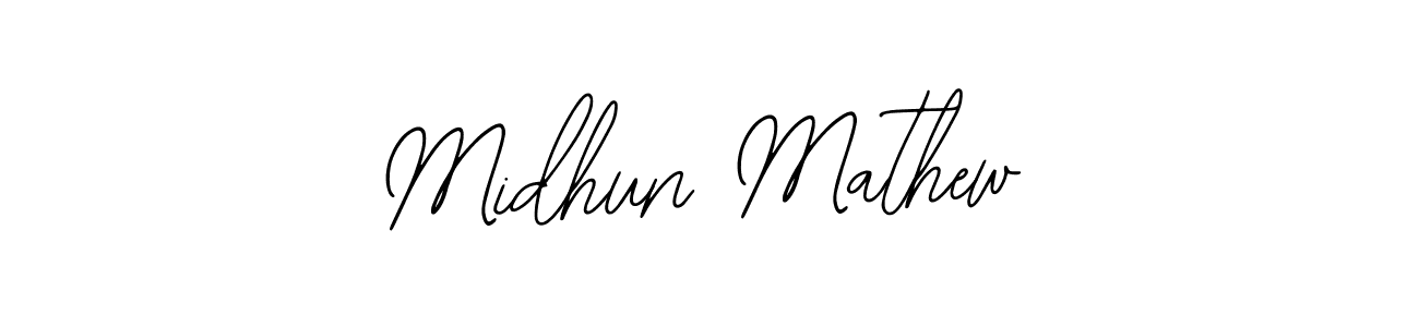 You should practise on your own different ways (Bearetta-2O07w) to write your name (Midhun Mathew) in signature. don't let someone else do it for you. Midhun Mathew signature style 12 images and pictures png