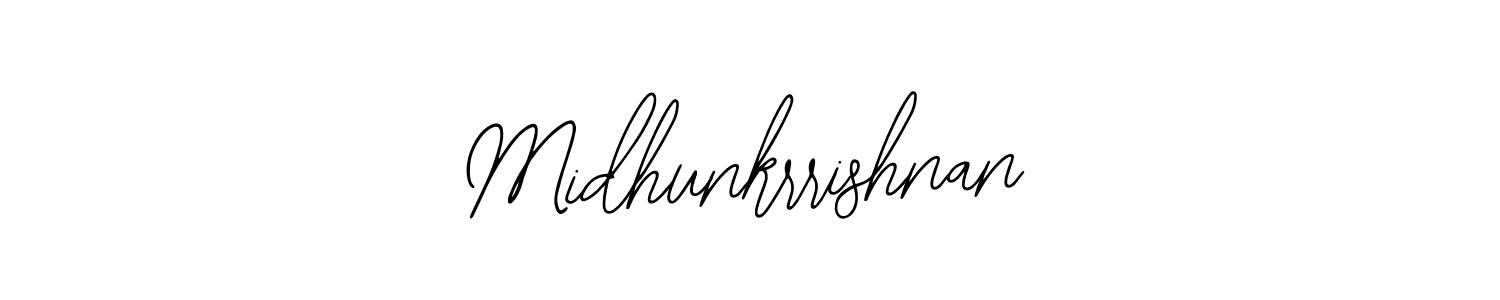 Use a signature maker to create a handwritten signature online. With this signature software, you can design (Bearetta-2O07w) your own signature for name Midhunkrrishnan. Midhunkrrishnan signature style 12 images and pictures png