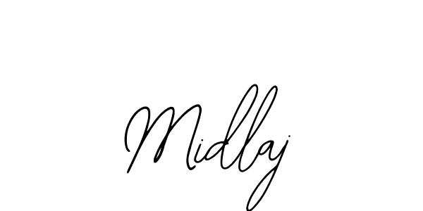 Bearetta-2O07w is a professional signature style that is perfect for those who want to add a touch of class to their signature. It is also a great choice for those who want to make their signature more unique. Get Midlaj name to fancy signature for free. Midlaj signature style 12 images and pictures png