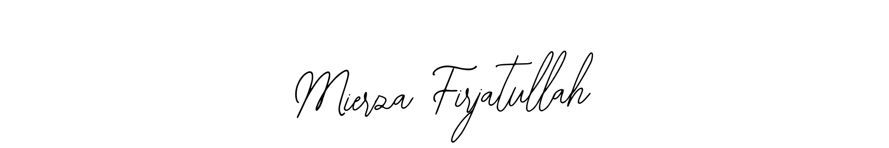 Use a signature maker to create a handwritten signature online. With this signature software, you can design (Bearetta-2O07w) your own signature for name Mierza Firjatullah. Mierza Firjatullah signature style 12 images and pictures png