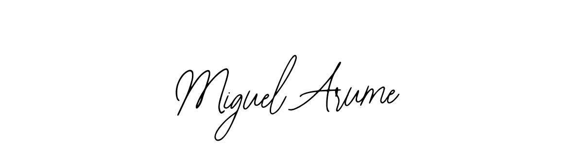 Use a signature maker to create a handwritten signature online. With this signature software, you can design (Bearetta-2O07w) your own signature for name Miguel Arume. Miguel Arume signature style 12 images and pictures png