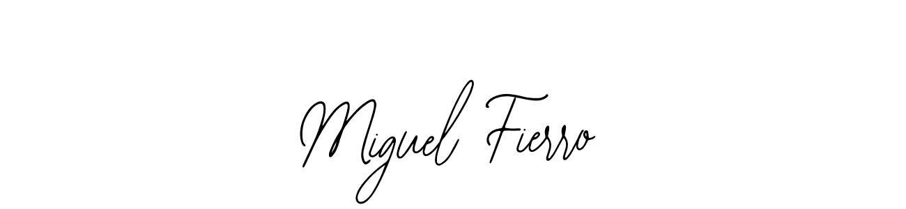 How to make Miguel Fierro name signature. Use Bearetta-2O07w style for creating short signs online. This is the latest handwritten sign. Miguel Fierro signature style 12 images and pictures png