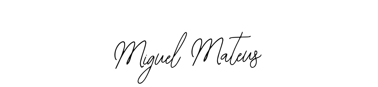 How to make Miguel Mateus name signature. Use Bearetta-2O07w style for creating short signs online. This is the latest handwritten sign. Miguel Mateus signature style 12 images and pictures png