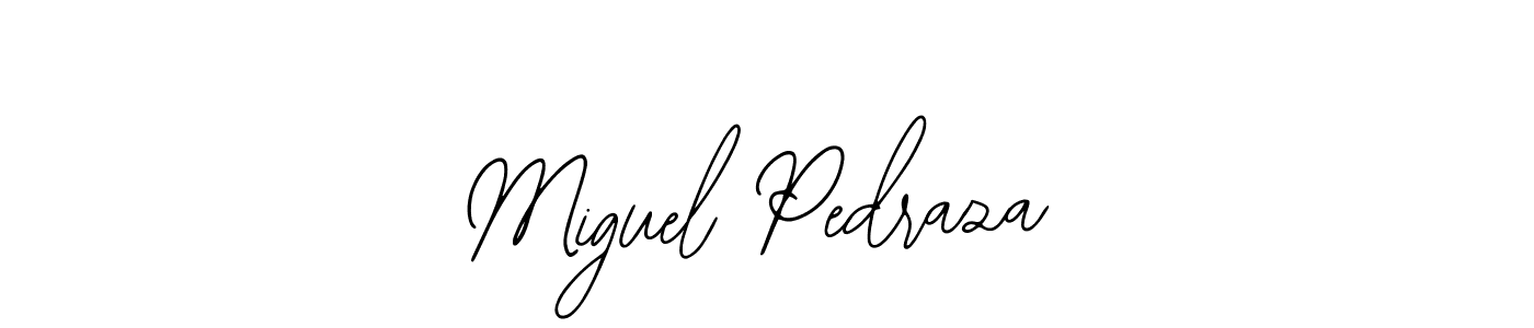 How to make Miguel Pedraza name signature. Use Bearetta-2O07w style for creating short signs online. This is the latest handwritten sign. Miguel Pedraza signature style 12 images and pictures png