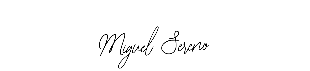 How to make Miguel Sereno name signature. Use Bearetta-2O07w style for creating short signs online. This is the latest handwritten sign. Miguel Sereno signature style 12 images and pictures png
