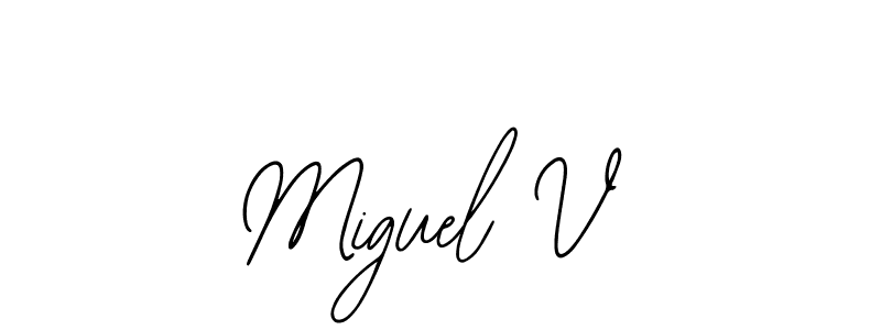 Design your own signature with our free online signature maker. With this signature software, you can create a handwritten (Bearetta-2O07w) signature for name Miguel V. Miguel V signature style 12 images and pictures png