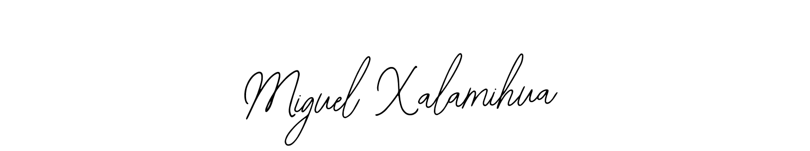 Use a signature maker to create a handwritten signature online. With this signature software, you can design (Bearetta-2O07w) your own signature for name Miguel Xalamihua. Miguel Xalamihua signature style 12 images and pictures png