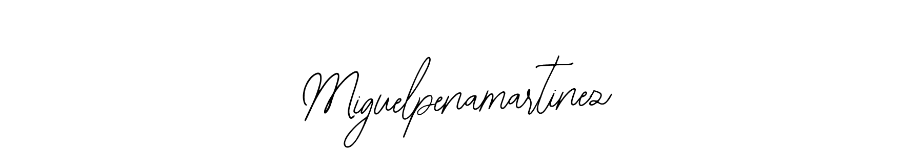 Use a signature maker to create a handwritten signature online. With this signature software, you can design (Bearetta-2O07w) your own signature for name Miguelpenamartinez. Miguelpenamartinez signature style 12 images and pictures png