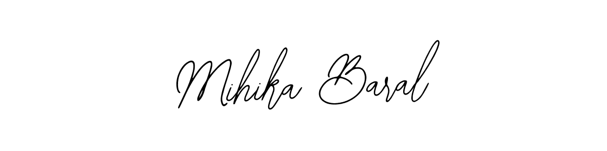 Design your own signature with our free online signature maker. With this signature software, you can create a handwritten (Bearetta-2O07w) signature for name Mihika Baral. Mihika Baral signature style 12 images and pictures png