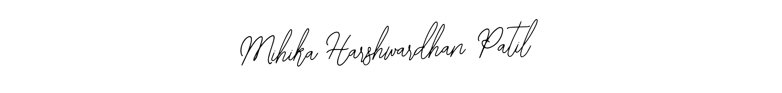 How to make Mihika Harshwardhan Patil name signature. Use Bearetta-2O07w style for creating short signs online. This is the latest handwritten sign. Mihika Harshwardhan Patil signature style 12 images and pictures png