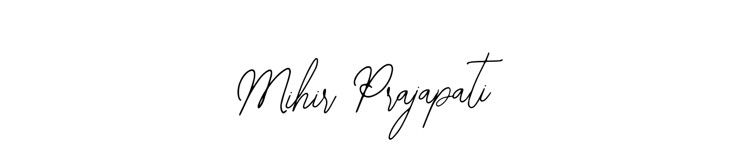 This is the best signature style for the Mihir Prajapati name. Also you like these signature font (Bearetta-2O07w). Mix name signature. Mihir Prajapati signature style 12 images and pictures png