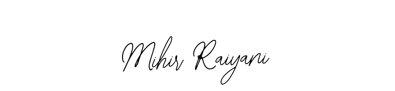 if you are searching for the best signature style for your name Mihir Raiyani. so please give up your signature search. here we have designed multiple signature styles  using Bearetta-2O07w. Mihir Raiyani signature style 12 images and pictures png